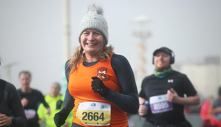 Tracey runs the Brighton Half